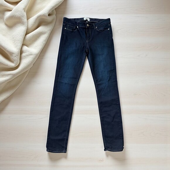 PAIGE Skyline Skinny Dark Wash Jeans Size 31 - Picture 1 of 8